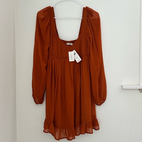 Abercrombie & Fitch Dresses & Skirts - Abercrombie & Fitch Orange Long Sleeve Dress